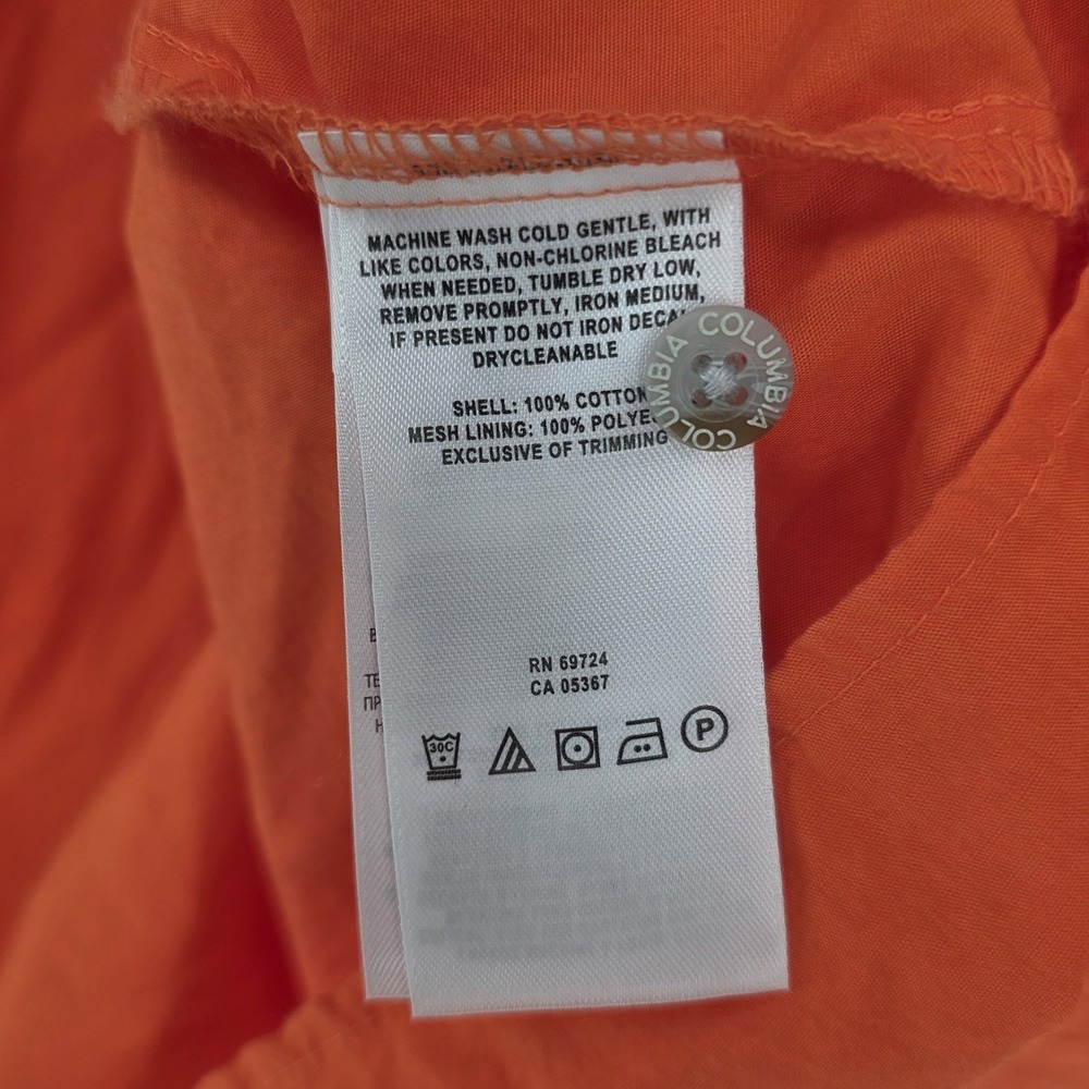 Columbia PFG Clemson Tigers Shirt Mens 2XL Orange XXL Button Up Vented Outdoors - Picture 9 of 9